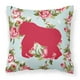 thumbnail image 1 of "Caroline's Treasures BB1129-RS-BU-PW1818 Almohada Gorilla Shabby Chic con rosas azules, 18" x 18 ", multicolor" Caroline's Treasures BB1129-RS-BU-PW1818, 1 of 1