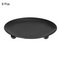 thumbnail image 3 of Uxcell 4.3" Dia Round Decorative Candle Plate Base Holders Iron Black 6Pcs, 3 of 5