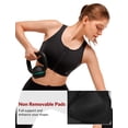 thumbnail image 4 of Sujetador deportivo Yvette con cierre frontal de alto soporte negro XL+, 4 of 7