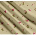 thumbnail image 3 of Soimoi Cotton Poplin Fabric Leaves & Carnation Floral Printed Craft Fabric by The Yard 42 Inch Wide, 3 of 7