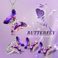 thumbnail image 2 of Purple Butterfly Jewelry Sets Earrings Necklace Ring, February Birthstone Jewelry Set Amethyst Sterling Silver Women Birthday Mother's Day Gifts, 2 of 6