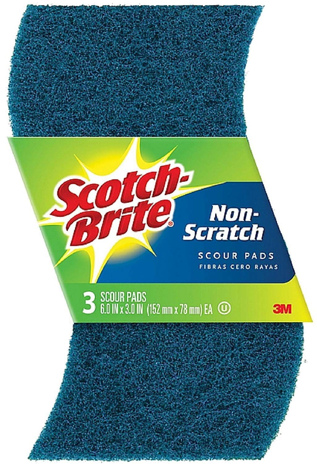 ScotchBrite NonScratch Scour Pads 3 ea Pack of 8