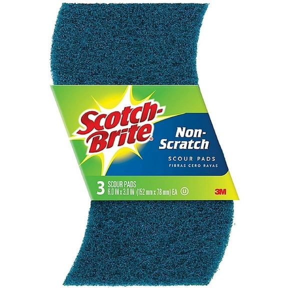 Scotch-Brite Non-Scratch Scour Pads 3 ea Pack of 8