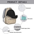 thumbnail image 4 of Hedgehog Pattern Backpack for School,Cute School Bag,Schoolbag with Adjustable Shoulder Straps & Padded Back,15.3"x11"x7.1".﻿, 4 of 6