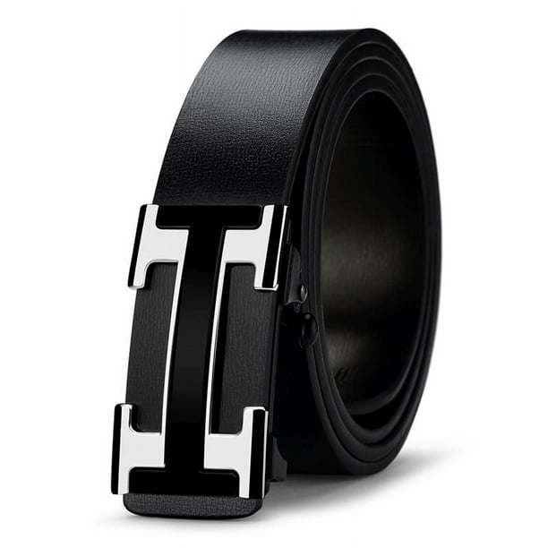 Cinturón de cuero de lujo ligero con hebilla automática para hombre, cinturón de vestir interior, informal, de negocios, combina con todo