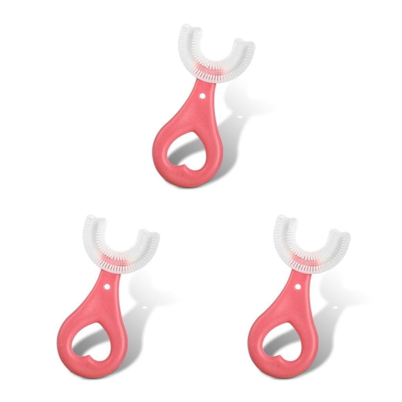 Billuyoard Grado de silicona en forma de U Limpieza del cepillo de del lado del bebé de los niños para la edad Cepillo de Mordedor Type1 NO1 Billuyoard CBP036044