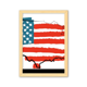thumbnail image 1 of Estados Unidos mapa país bandera de barras y estrellas Cuadro de madera decorativa marco de casa A4, 1 of 3
