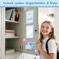thumbnail image 7 of MoKo 15pcs Magnetic Locker Accessories with Pen Holder, Locker Mirror, Whiteboard, Markers, Magnets, Blue, 7 of 7