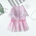 thumbnail image 4 of CSChome Robe pour Animaux Tulle Col Rond Couture en Maille Poignets en Dentelle Impression à Pois Chien Princesse, 4 of 7
