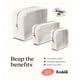 thumbnail image 5 of Set de 3 bolsas cosméticas Embla Clear para mujer, color blanco, 5 of 6
