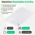 thumbnail image 2 of Canadian Linen Yukon Bath Mats, 2 Pack, 20"x34", Lightweight Quick Dry Soft Absorbent Cotton Washable Bathroom Shower Mat, Picture Frame Design, White, 2 of 8
