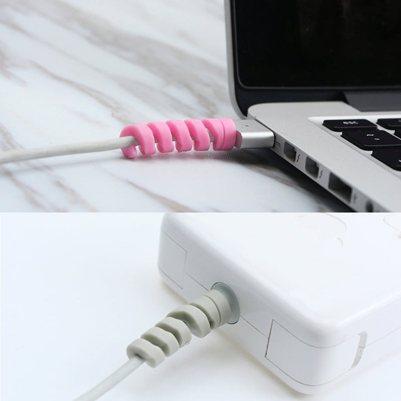 AKDSteel 4 Pcs Cable Protector Bobbin Winder Data Line Case Rope Protection Spring Twine for Phone USB Earphone Cover AKDSteel 4 Pcs Cable Protector Bobbin Winder Data Line Case Rope Protection Spring Twine for Phone USB Earphone Cover