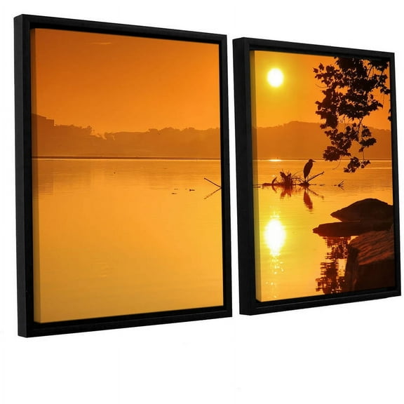 ArtWall Steve Ainsworth "Hatteras Pools and Bridge" 2-Piece Floater Framed Canvas Set