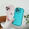 thumbnail image 5 of for iPhone 12 Pro Max Case(2020 6.7"),Cute Clear Love Case,with Love-Heart Camera Frame Wavy Edge Transparent Full Protection Soft TPU Shockproof Phone Case Cover for Women Girls Green, 5 of 12