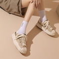 thumbnail image 5 of 2022 verano estilo coreano casual mujer nuevo diseño lona remaches zapatos plataforma zapatos cordones zapatillas zapatos, 5 of 5