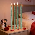 thumbnail image 6 of Electroplated Candle Electroplated Threaded Candles, 4 Pack Spiral Candles, Green Twisted Wax Candles, Dripless Long Burning Decorative Candles for Wedding Party Table Centerpiece Decoration, 6 of 6
