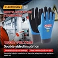 thumbnail image 2 of Electrician Gloves 1000V High Voltage,ASTM D120 Certified & Double Insulated Electrical Gloves,Rubber Safety Work Gloves (Blue,Large), 2 of 4