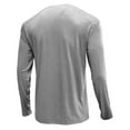 thumbnail image 4 of Hessimy Henley Shirts For Men Long Sleeve Button Down Shirts Slim Fit Cotton Lightweight Basic Pullover T-Shirt(Grey,XXL), 4 of 4