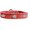 Red, variant on Silver Flower Widget Dragon Skin Genuine Leather Dog Collar Size Size 20 Red