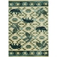 thumbnail image 2 of 8'x10' Ivory Blue Machine Woven Geometric Lodge Indoor Area Rug, 2 of 2