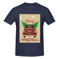 thumbnail image 4 of Bingfone Christmas Vintage Red Truck Men'S Loose Fit Short-Sleeve Pocket T-Shirt, 4 of 7