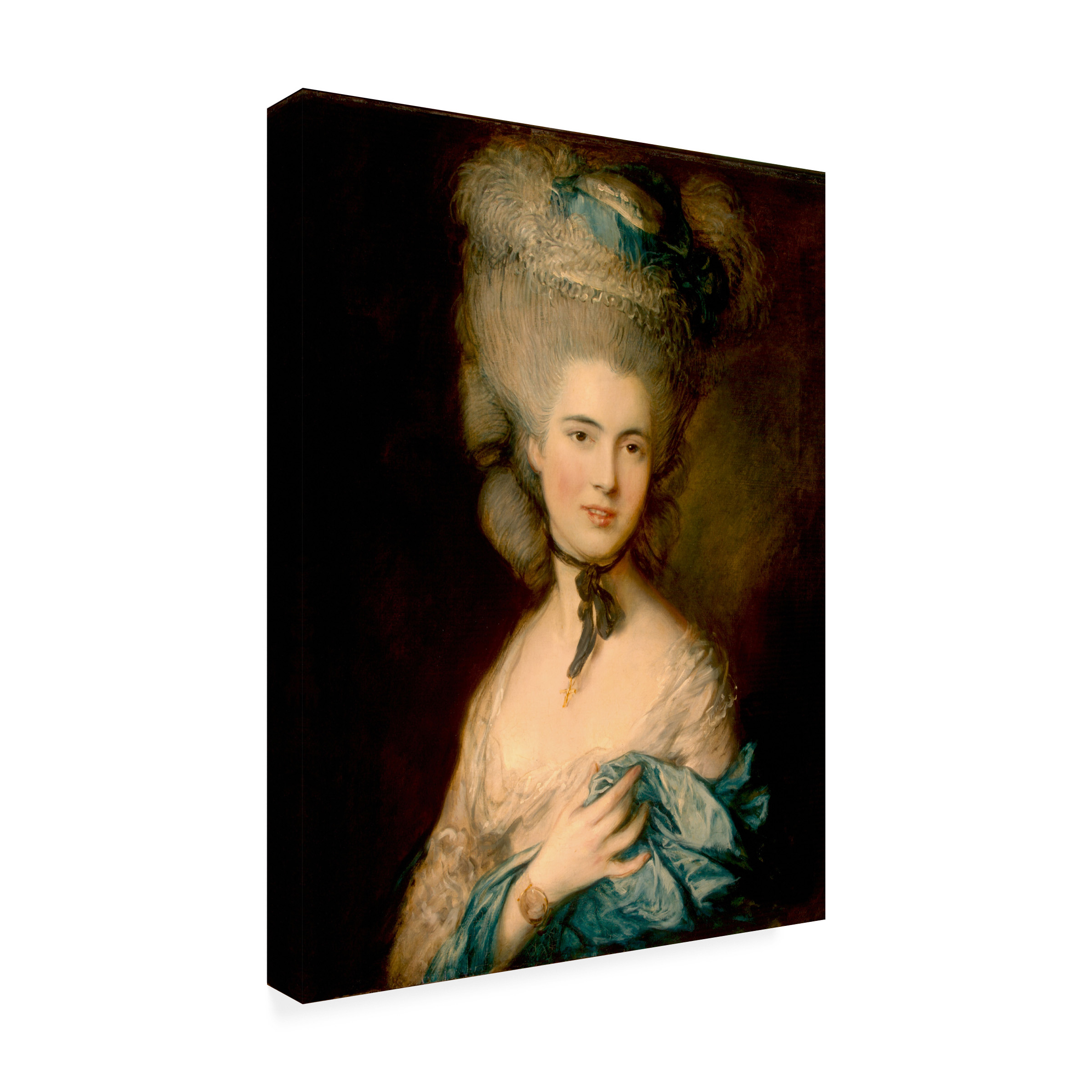 Gainsborough 'A Woman In Blue' Canvas Art