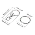 thumbnail image 3 of Uxcell 2mmx30cm 8 Pack Stainless Steel Lanyard Cable Security Wire Rope with 8 Pack Key Ring 8 Pack Keychain, 3 of 7