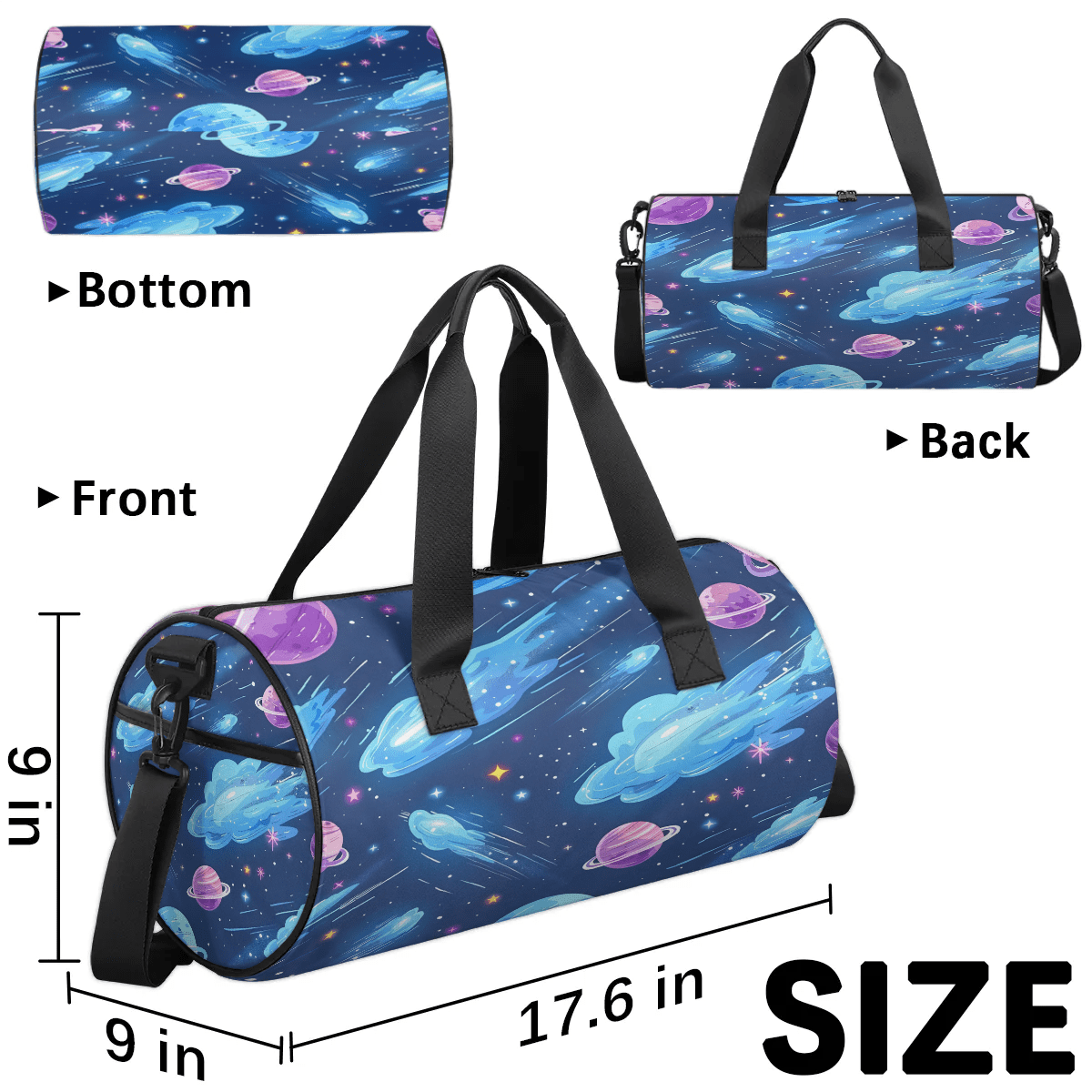 Qzjjjmy Kids Duffel Bag for Travel Weekend Bag for Boys Cartoon Lightweight Sport Gym Duffel Bag