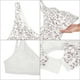 thumbnail image 4 of Sujetadores para dormir de talla grande para mujer Sujetador sin relleno cómodo con diseño inalámbrico floral de figura completa blanco C 40 Unique Bargains Sujetadores Básicos para Dormir, 4 of 6