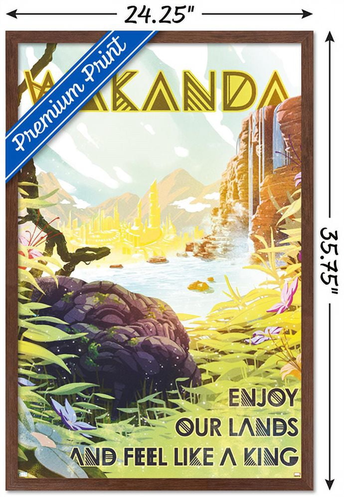 Marvel: Hero Lands - Wakanda Wall Poster, 22.375" x 34" Framed