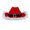 Red, variant on Christmas Party Red Cowboy Hat with White Fluff Edge Western Carnival Santa Claus Hat for Men And Women