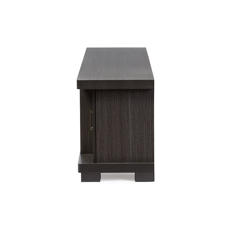 Baxton Studio Viveka 70-Inch Dark Brown Wood TV Cabinet with 2 Glass Doors and 2 Doors Baxton Studio Viveka 70-Inch Dark Brown Wood TV Cabinet with 2 Glass Doors and 2 Doors