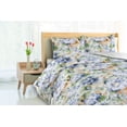 thumbnail image 3 of Ambesonne Floral Down Alternative Quilt Comforter, Blurry Abstract Autumn Bloom, Twin, Ceil Blue Amber and Green, 3 of 5