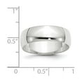 thumbnail image 2 of 10k White Gold Solid Polished Lightweight 7mm Ltw Half Round Band Size 6 Ring Ring for Women and Men, 2 of 2