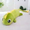 thumbnail image 1 of Lindo dinosaurio de peluche súper suave, muñeco de dibujos animados, almohada de peluche multiusos, regalo creativo de Navidad para niños y niñas (100 cm, verde oscuro), 1 of 6