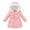 Pink, variant on Girls And Boys Winter Coats Heavyweight Hooded Jacket Kid Snow Outwear Cotton Coats 9 Years Black