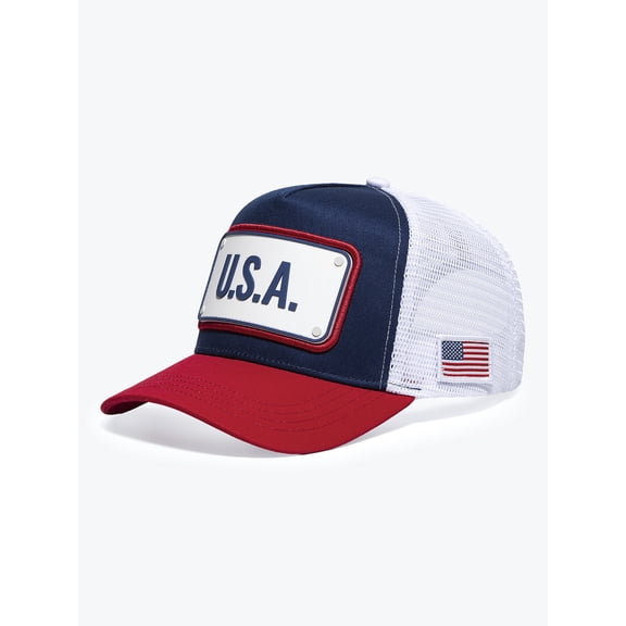 FIFA World Cup 2026 Rubber Country Patch Trucker Soccer Cap - United States