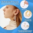 thumbnail image 4 of 20pcs Stainless Steel Clip-on Earrings Painless Ear Clip Non-Pierced Ears Golden Stainless Steel Color Clip-on Earring Converter Components DIY Earring 12mm Long, 4 of 5