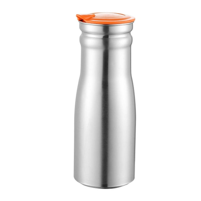 veasfak Bouilloire Ménagère en Acier Inoxydable avec Couvercle pour Restaurant Orange