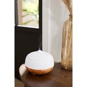PartyLite BeBalanced Ultrasonic Essential Oil Diffuser Wood Grain LED Aromatherapy Diffuser
