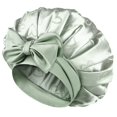 thumbnail image 1 of Gorro satinado YANIBEST ajustable de doble capa para mujer, color verde, 1 of 6