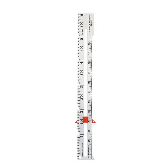 Sewing Gauge Metal Fabric Quilting Ruler Hem Measuring Gauge Sewing Measuring Tool for Fabric Knitting Sewing Hemming
