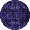 thumbnail image 1 of Ahgly Company Indoor Round Abstract Purple Modern Area Rugs, 5' Round, 1 of 4