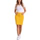 thumbnail image 2 of Faldas de mezclilla para mujer INSPIRE CHIC, desgastadas, de cintura alta, con dobladillo rasgado, faldas de jeans lavadas con bolsillos, color amarillo, 2 of 5