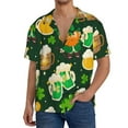 thumbnail image 2 of Picia St Patrick's Day10 Men's Linen Shirts Short Sleeve Cuban Beach Shirts Casual Shirts Button Down Shirt for Men Beach Summer Wedding Shirt-4X-Large, 2 of 7