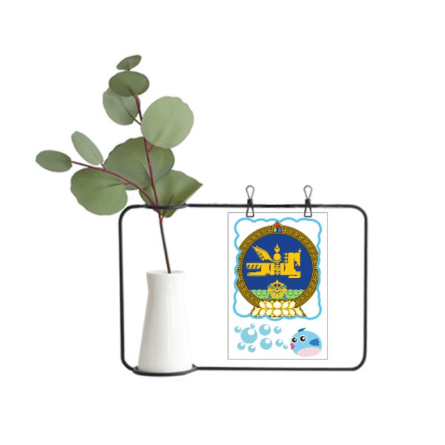 Mongolia emblema nacional Jarrones colgantes de vidrio transparente Decoración Botella