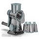 thumbnail image 1 of 3-in-1 Rotary Cheese Grater, Manual Vegetable Slicer and Nut Grinder, Stainless Steel Kitchen Shredder Transparent&Blue, 1 of 5