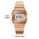 thumbnail image 3 of Reloj de pulsera digital con banda de acero inoxidable, resistente al agua hasta 30 m, estilo vintage, alarma, fecha, pantalla retroiluminada para hombres y mujeres., 3 of 9
