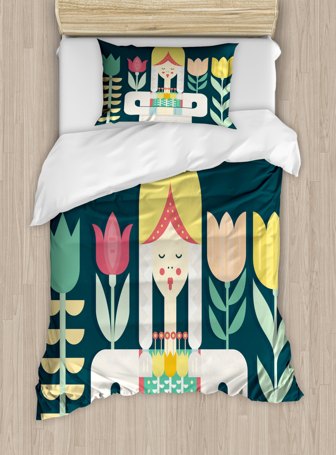 Amsterdam Duvet Cover Set, Dutch Girl in Traditional Clothes
