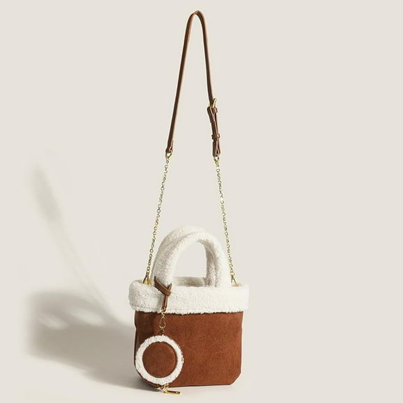 Bolso de hombro BLESIY informal Bolso de cubo con cremallera Bolso pequeño de invierno